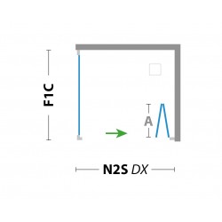 Pevná stěna DECO F1C pro sprchové dveře N1B, N2B a 22S
