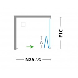 Pevná stěna DECO F1C pro sprchové dveře N1B, N2B a 22S