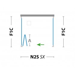 Pevná stěna DECO F1C pro sprchové dveře N1B, N2B a 22S