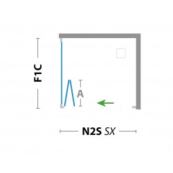 Pevná stěna DECO F1C pro sprchové dveře N1B, N2B a 22S