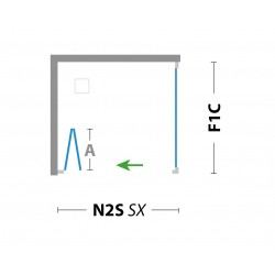 Pevná stěna DECO F1C pro sprchové dveře N1B, N2B a 22S