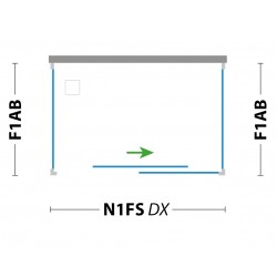 Pevná stěna ESSENCE F1AB pro sprchové zástěny N1FS, N2FS