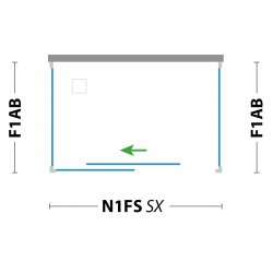 Pevná stěna ESSENCE F1AB pro sprchové zástěny N1FS, N2FS