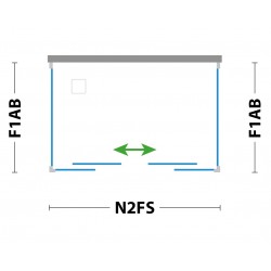 Pevná stěna ESSENCE F1AB pro sprchové zástěny N1FS, N2FS