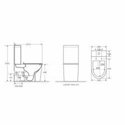 WC ROBUSTO RIMLESS kombi