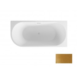 Volně stojící vana ZOYA GLAM, pro instalaci k průběžné stěně je vyrobena ze sanitárního kompozitu (akrylát)