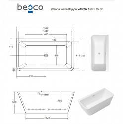 Volně stojící vana VARYA