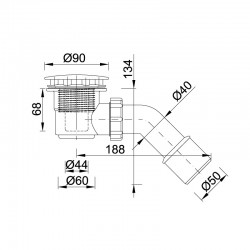 Vaničkový sifon STY-400-F, STY-400-K