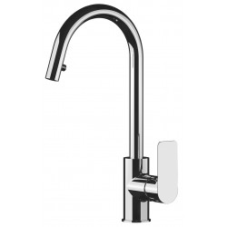 Dřezová stojánková baterie ARNO 84, otočná s výsuvnou sprchou