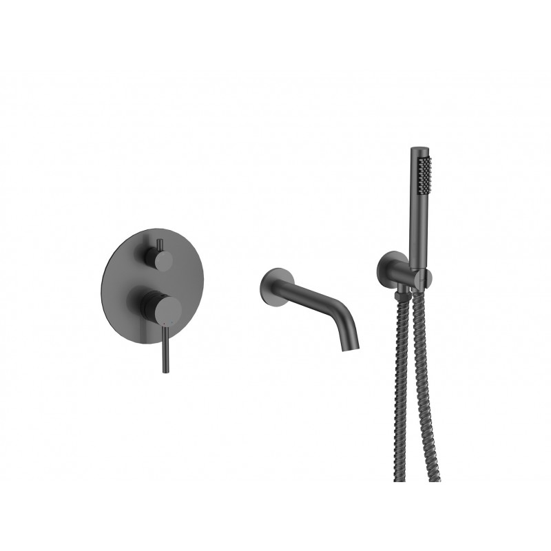 Podomietkový 3-otvorový vaňový set VEO grafitová