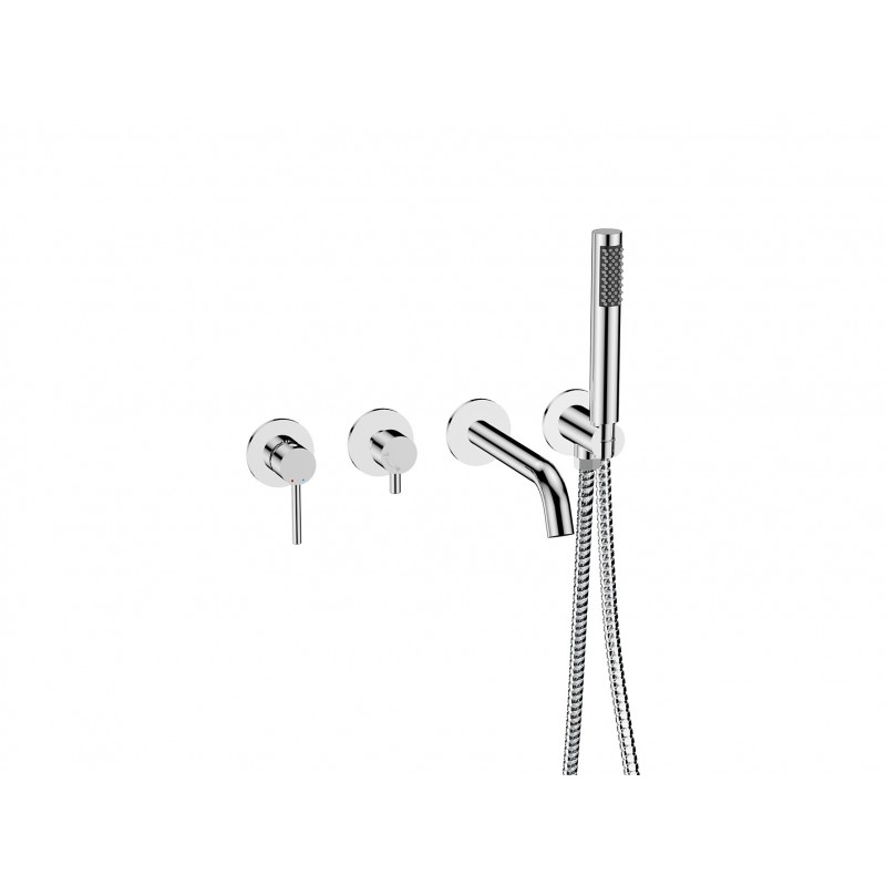 Podomietkový 4-otvorový vaňový set VEO chróm