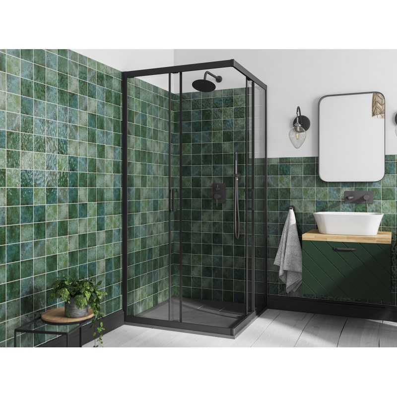 Čtvercový sprchový kout MODERN 190 BLACK