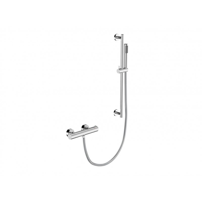 Nástěnná termostatická vanová baterie VEO černá s příslušenstvím