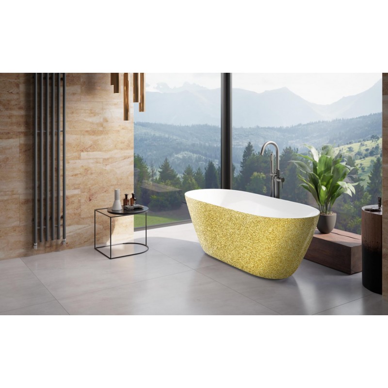 Volně stojící vana MOYA GLAM01 - zlatá