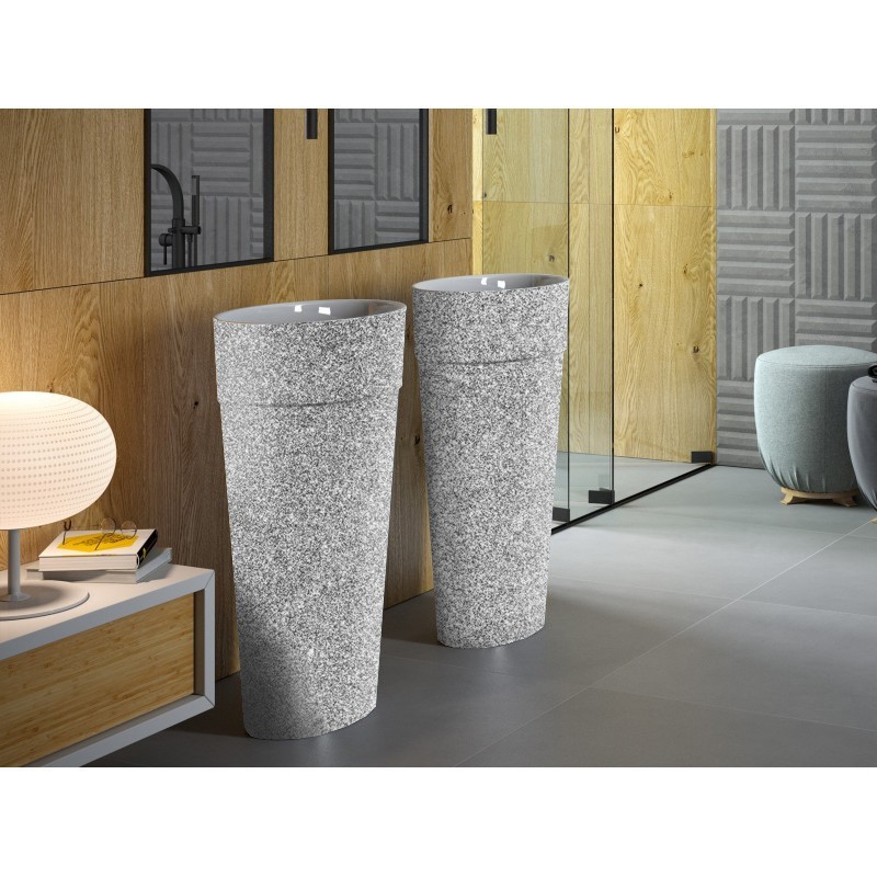 Volně stojící umyvadlo UNIQA GLAM - stříbrná