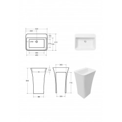 Voľne stojace umývadlo ASSOS S-LINE GLAM