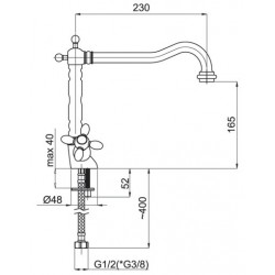 Dřezová baterie VENEZIA V-33