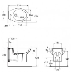 Závěsný bidet CULT