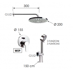 Rozměry setu PIRA 09S02EC20