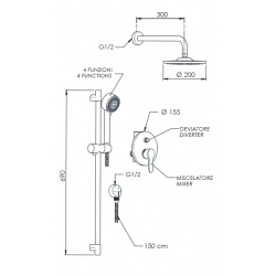 Sprchový podomítkový set PIRA