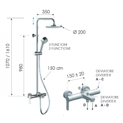 Nástěnný sprchový set PIRA
