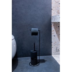 Drôtený držiak toaletného papiera, čierna farba