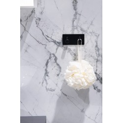 Věšák na stěnu na nalepení 3M, kov, černá barva