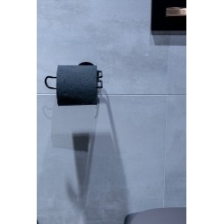 Drôtený držiak toaletného papiera na nalepenie 3M, čierna farba