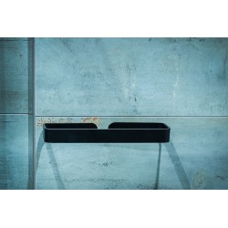 Nástěnný věšák na nalepení 3M, 25,3x7,3x3 cm , černá barva