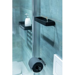 Nástěnný věšák na nalepení 3M, 25,3x7,3x3 cm , černá barva