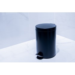 Pedálový odpadkový kôš 3l, kov, čierna farba