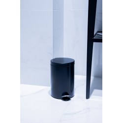 Pedálový odpadkový kôš 3l, kov, čierna farba