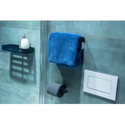 Kovová polička na nalepení 3M, 32x13x4,7 cm , černá barva