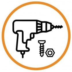 Nástenná drôtená polička, 50x60x20 cm, čierna farba