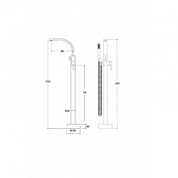 Stojanková vaňová batéria DECCO I grafit