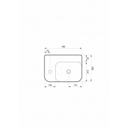 Umývadlo PICCOLO GRANDE 45 × 26 × 15,5 cm