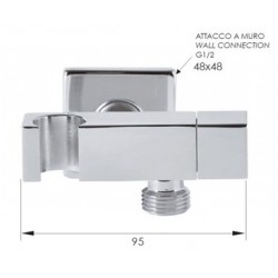 Vývod zo steny pre sprchu s držiakom RE336S