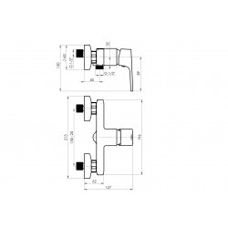 Sprchová batéria MODENA-12/K čierna