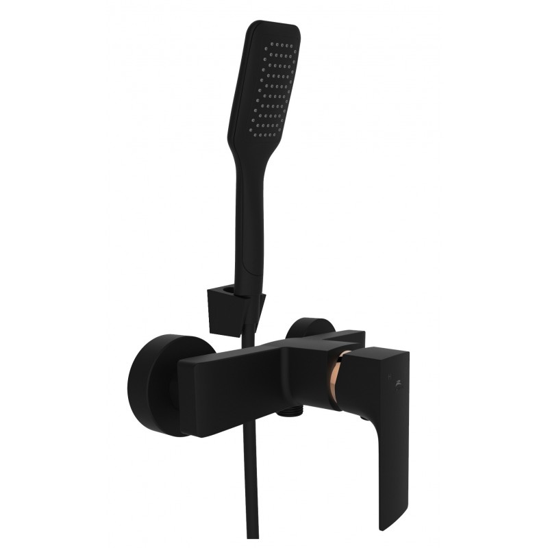Sprchová batéria MODENA-12/K čierna-ružovo zlatá
