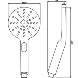 Sprchová ružica 1-polohová PRETO