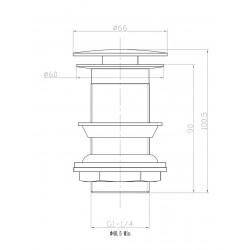 Umývadlová výpusť click-clack 710716