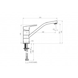Drezová stojanková vodovodná batéria Olsen Spa UNO-20, biela farba