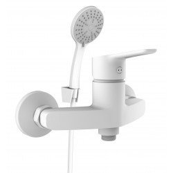 Sprchová nástenná vodovodná batéria Olsen Spa UNO-12, biela farba