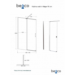 Walk-in sprchový kút VAYO BLACK