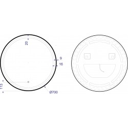 Zrcadlo s osvětlením TANNA BLACK