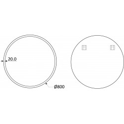 Zrcadlo bez osvětlení HALLE GOLD
