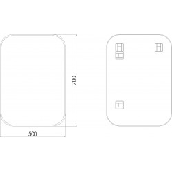 Zrcadlo bez osvětlení PIRNA BLACK