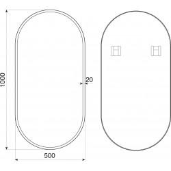 Zrcadlo bez osvětlení LEBUS GOLD