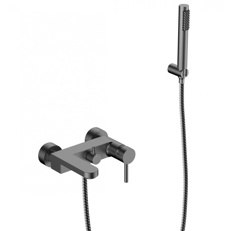 Nástenná vaňová batéria DECCO s príslušenstvom v prevedení grafit