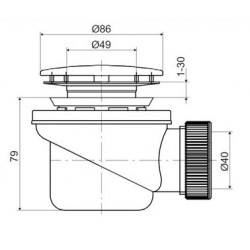 Vaničkový sifon P-1440P-50/60 DN40